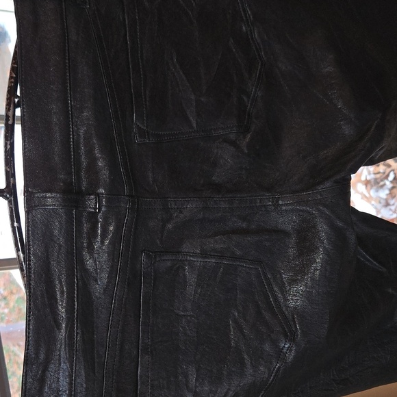 J. Brand 100% Black Lamb‎ Leather Sz. 28 Zippered Ankle Pants - Picture 8 of 16